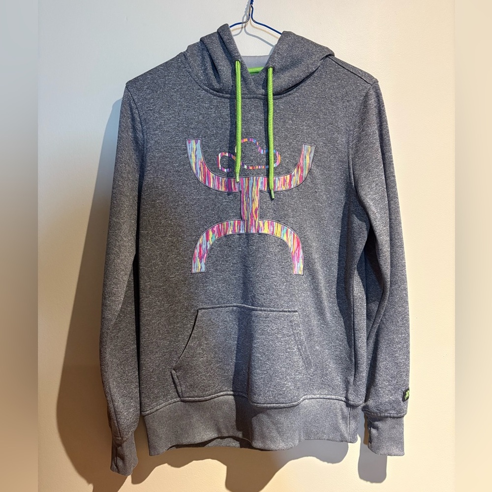 Hooey Hoodie Grey Size Medium Flawed